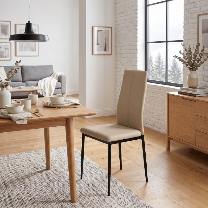 Sillas comedor polipiel Brea Capuchino