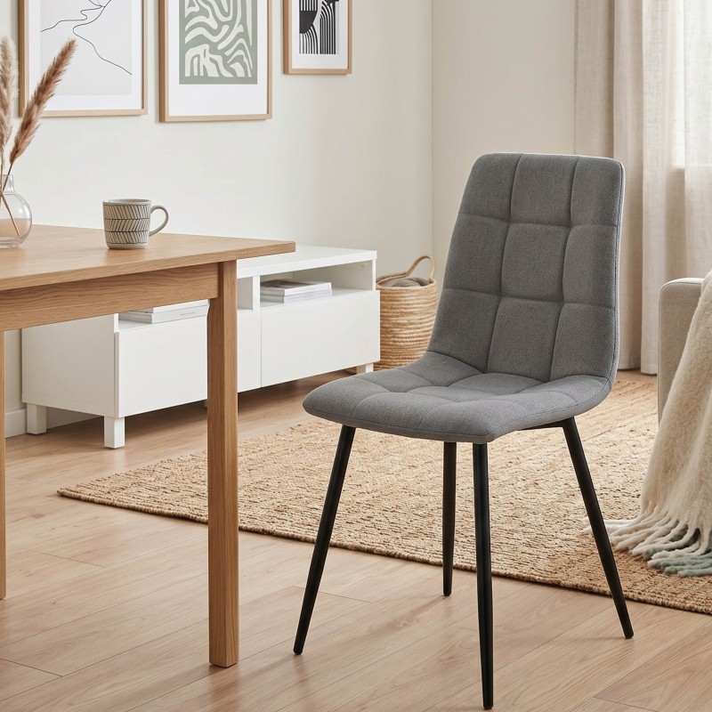 Silla Salón Comedor Raf Color Gris