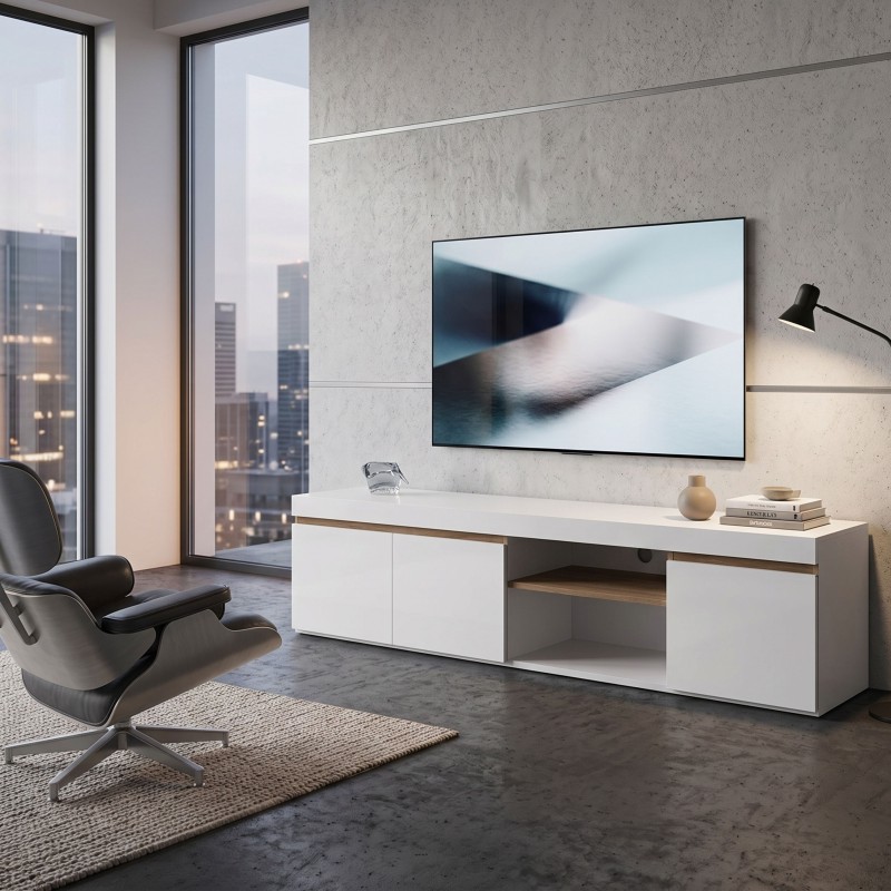 Mesa TV Elis 160 cm 3 puertas 2 huecos