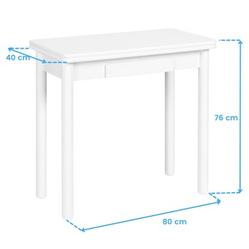 mesa cocina kitchi blanco cotas