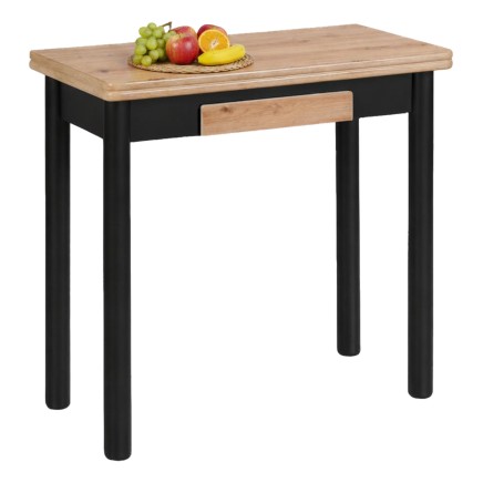 mesa cocina kitchi roble y negro portada