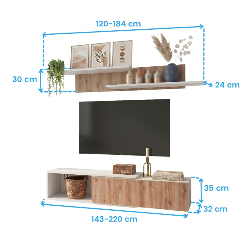 mueble tv kipi cotas