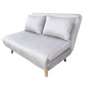 Sofá Cama 2 Plazas Nórdic Duo Velvet Gris Claro 118 cm