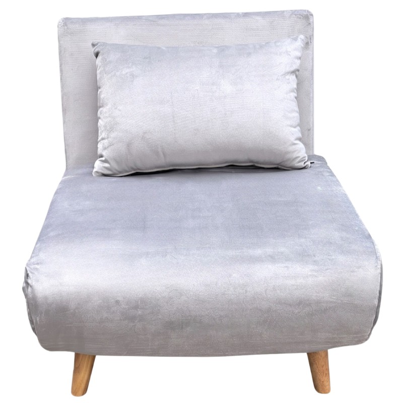 sillón cama gris claro 2