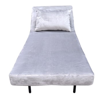 sillón cama gris claro 6