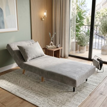 sillón cama gris claro ambiente 1