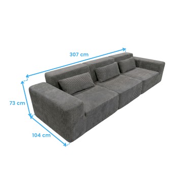 sofá modular horizon cotas