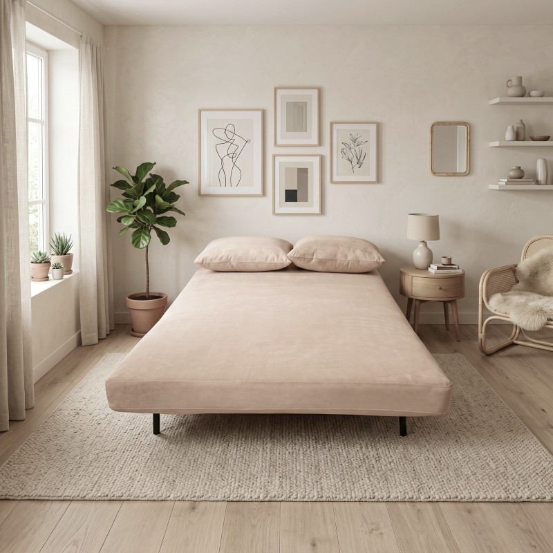 sillón cama 2 plazas beige ambiente 1