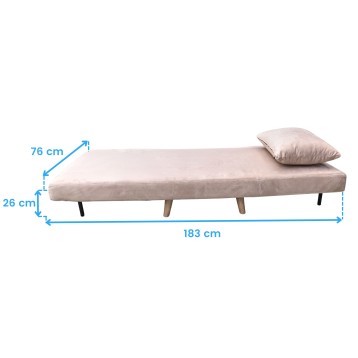 sillon cama individual beige cotas 1