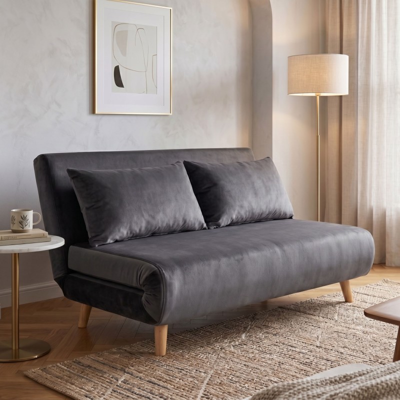 sofa cama gris oscuro 6