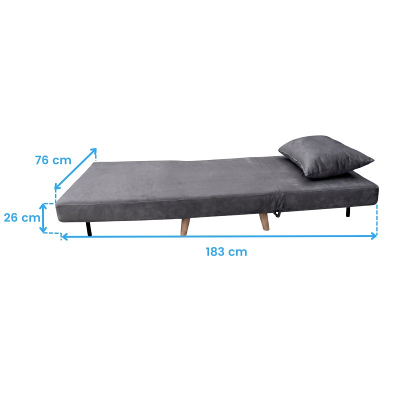 sillón cama gris oscuro cotas 1