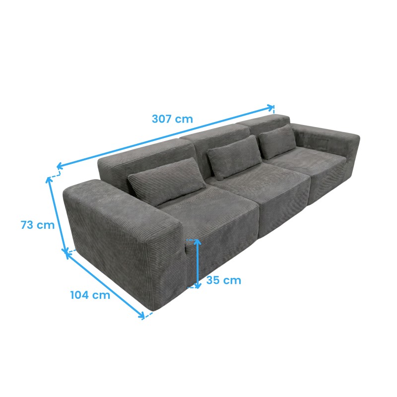 sofá modular horizon cotas