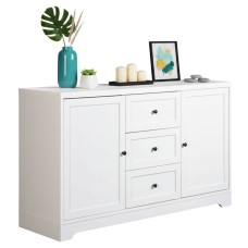Aparador Salón Ottavia Estilo Contemporáneo 2 Puertas Color Blanco Mate 120 cm