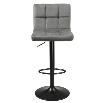 taburete terciopelo gris 1