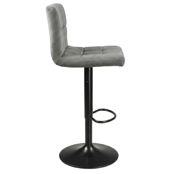 taburete terciopelo gris 2