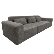 Sofá Modular Horizon 3 Plazas Gris Oscuro 307 cm
