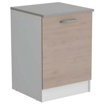Módulo Inferior Cocina 1 Armario EKO Roble Jackson y Blanco 60x60 cm