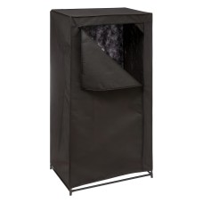 Armario Auxiliar De Tela Con Barra Colgadora Color Negro 149x70 cm