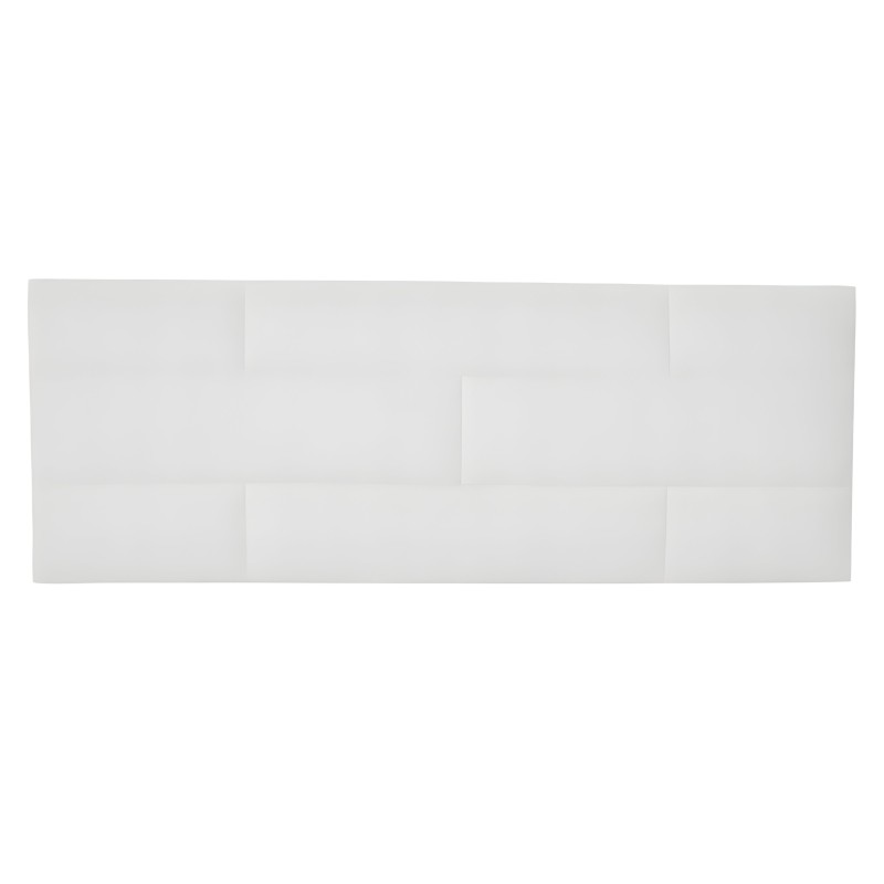 Cabecero tapizado blanco con paneles acolchados