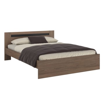Cama Oshira Roble Tostado y Negro Stipple 135-140x190 cm