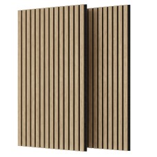 Pack de 2 Paneles Acústicos Silence Roble Nogal y Negro 60x120 cm