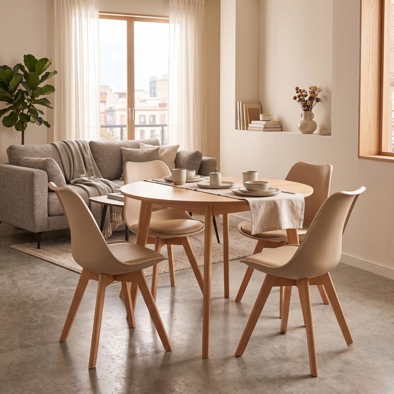 silla bistro beige 3