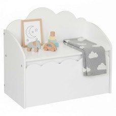 Mueble Infantil Baúl Douceur Nube en Color Blanco 60x30x53 cm