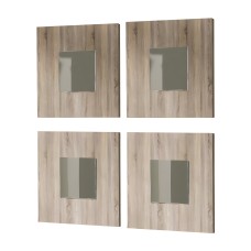 Set de 4 Espejos de Pared Lupe 45x45 cm Color Cambrian