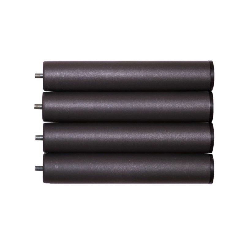 Set de cuatro cilindros de espuma negra para base de sofá o sillón con patas roscadas