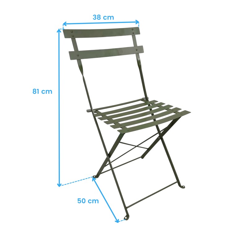 silla verde cotas