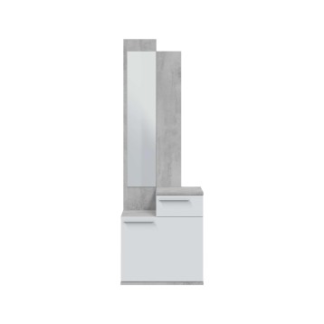 Espejo de pie con mueble base blanco