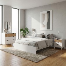 Pack 4 Muebles Dormitorio Estilo Nórdico Daylight Blanco Artik y Natur