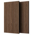 Pack de 2 Paneles Acústicos Silence Roble Nogal Oscuro y Negro 60x120 cm