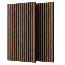 Pack de 2 Paneles Acústicos Silence Roble Nogal Oscuro y Negro 60x120 cm