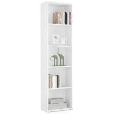 Estantería Librería Estrecha Scaled Color Blanco 52x197x33 cm
