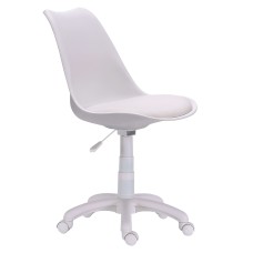 Silla giratoria Lina en color blanco