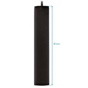 Pata cilíndrica negra con asa superior para mueble