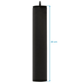 Pata cilíndrica negra con asa superior para mueble