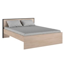 Cama de Matrimonio Celest Roble Brooklyn y Negro Stipple 135-140x190 cm