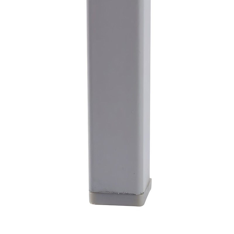 Pata de mueble cuadrada en gris claro con base reforzada y detalle inferior