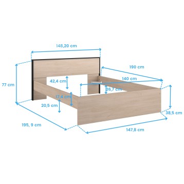 pack dormitorio celest cotas