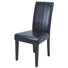 Silla de Comedor Moderna Guevara Color Negro Mate y Castaño