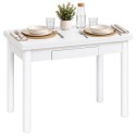 Mesa Cocina Extensible Kitchi Blanco Mate 80x76x40-80 cm
