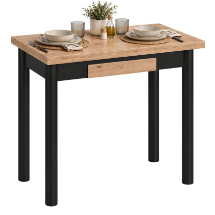 mesa cocina kitchi roble y negro portada