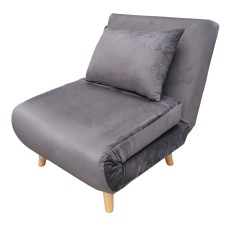 Sillón Cama Individual Nórdic Lite Velvet Gris Oscuro