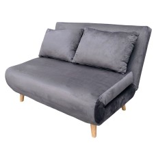 Sillón Cama XL Nórdic Duo Velvet Gris Oscuro 118 cm