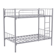 Litera Cathy Metálica Gris (con somier, escalera y quitamiedos) 95x170x193 cm