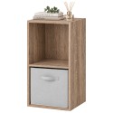 Estantería Baja Abril Roble Sonoma y Beige 30x60x28 cm