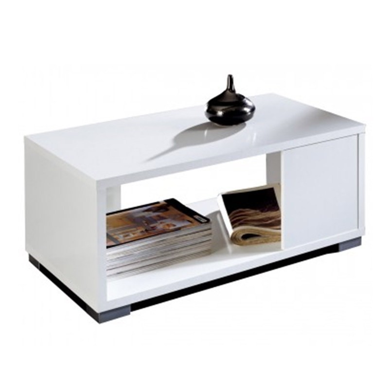 Mesa de centro Taiga blanca estilo moderno 35x80x50 cm Mesa de centro Taiga blanca estilo moderno 35x80x50 cm
