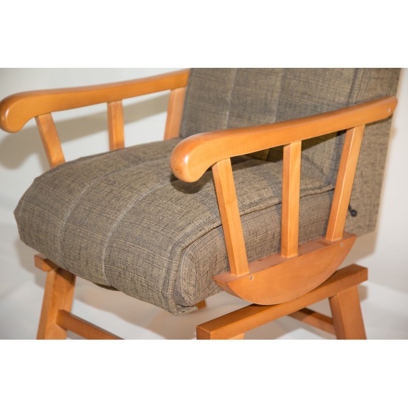 Sillón Balancín Cerezo y Agua Marrón Madera 59x69x110 - Miroytengo.es